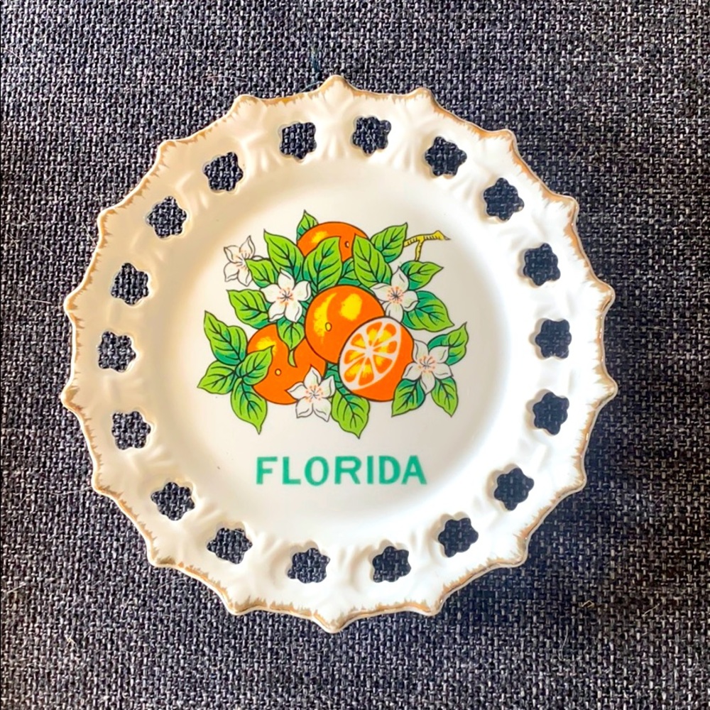 Vintage Florida oranges plate